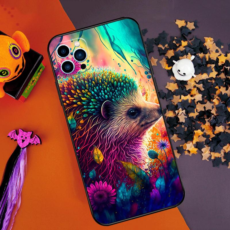 Animal Hedgehog Bumper Case For iPhone 16 15 14 Pro Max 11 12 13 Pro Max Mini XR 16e 16 15 Plus Phone Cover