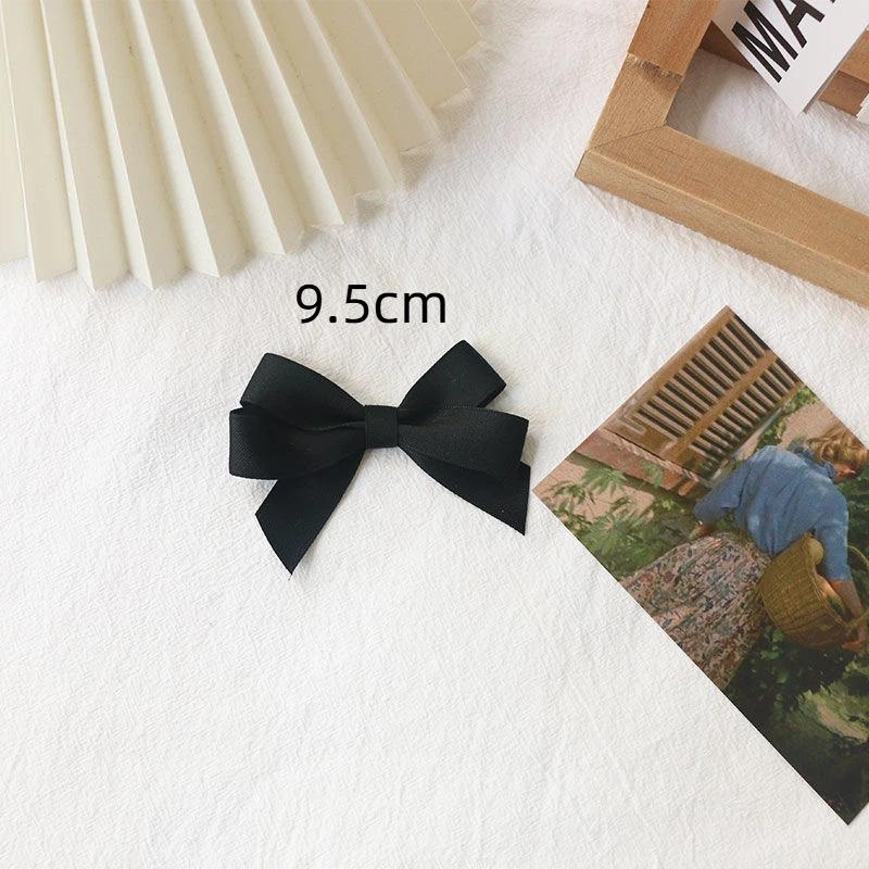 Black Bow Brooch With Ribbon And Safety Pin Simple Corsage Women'S Clothing Accessories Fashion Jewelry