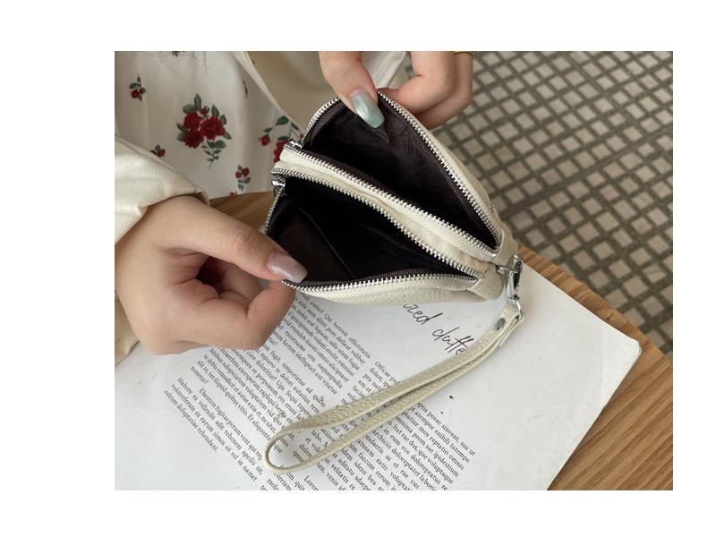 Women's Minimalist Genuine Leather Coin & Key Purse - Double Zipper Design for Lipstick & Coin Storage (2025 Edition)