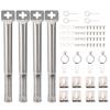 4pcs Adjustable Telescopic Stainless Steel Pipe Tube Burners BBQ Grill Parts Replacement