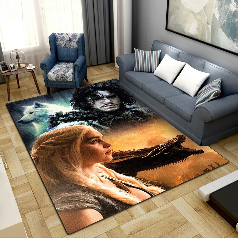 Daenerys Targaryen Carpet Rug for Living Room Bedroom Home Sofa Decoration,Kids play Non-slip Floor Mat