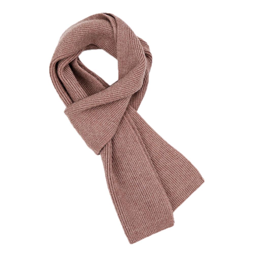 Double-side Pure Color Water Ripple Knitted Unisex Scarf Warm Soft Scarf