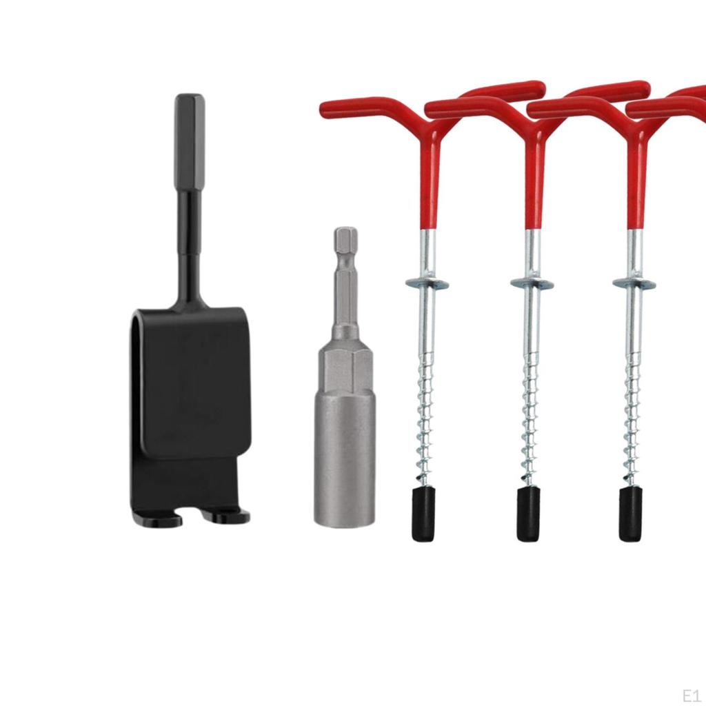 4x якоря для зимней рыбалки, хижина с адаптером для дрели, прочные металлические колышки для палатки