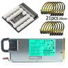 1PC 1200W Power Supply+21 Ports Breakout Board+21pcs 20cm 6pin Cables Mining Set