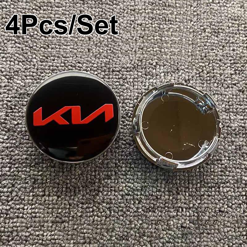 BTQNM1 4Pcs 58mm Car Wheel Center Hub Caps Logo Cover Accessories For KIA K5 K9 Sorento Ceed Sportage Carnival Stinger Forte Niro Caden