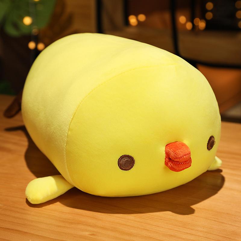 Plush Yellow Chicken Toy Throw Pillow Soft Cushion Stuffed Animal Doll Cartoon