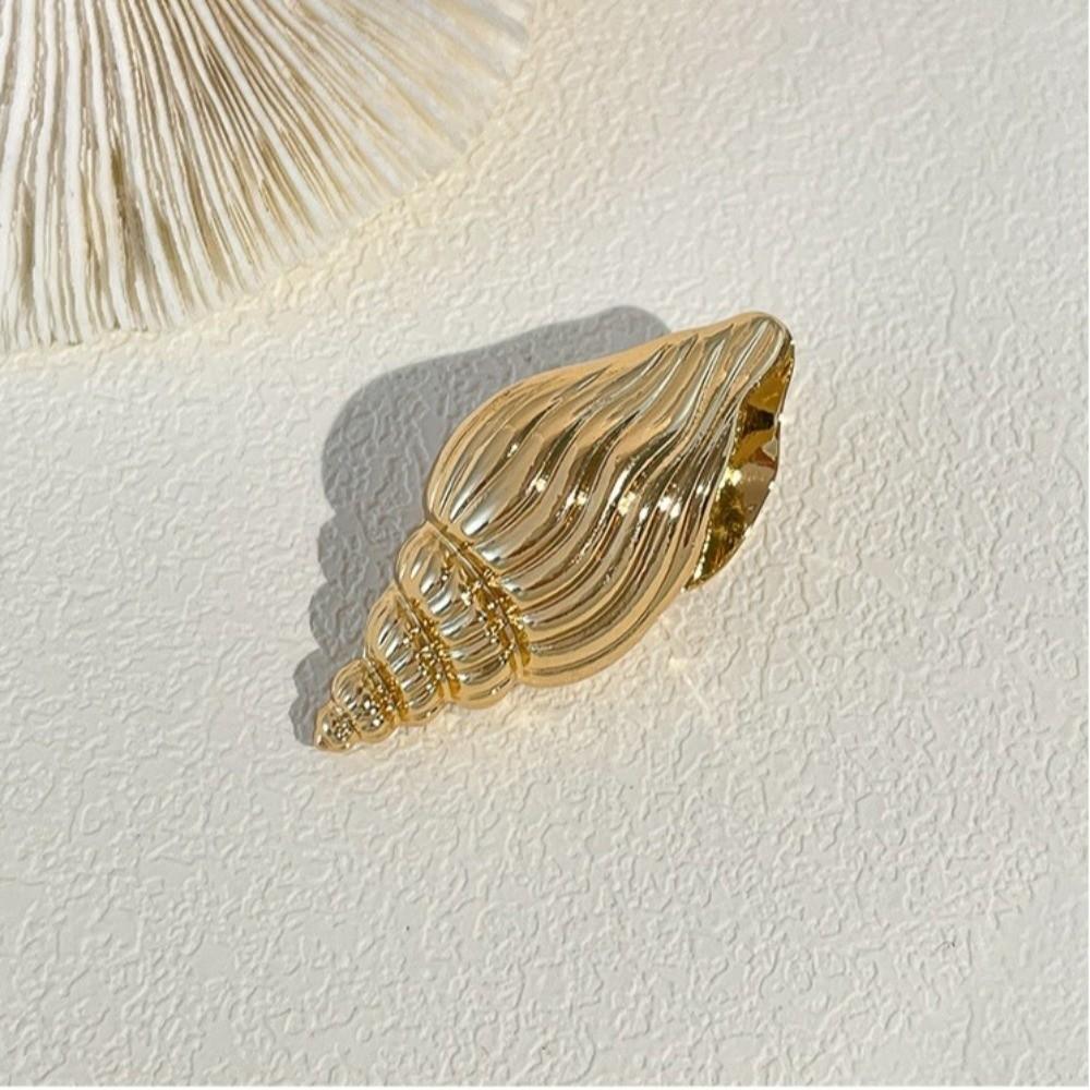 Golden Color Starfish Hair Clip Vacation Style Duckbill Hair Clip Sweet Headwear Girl
