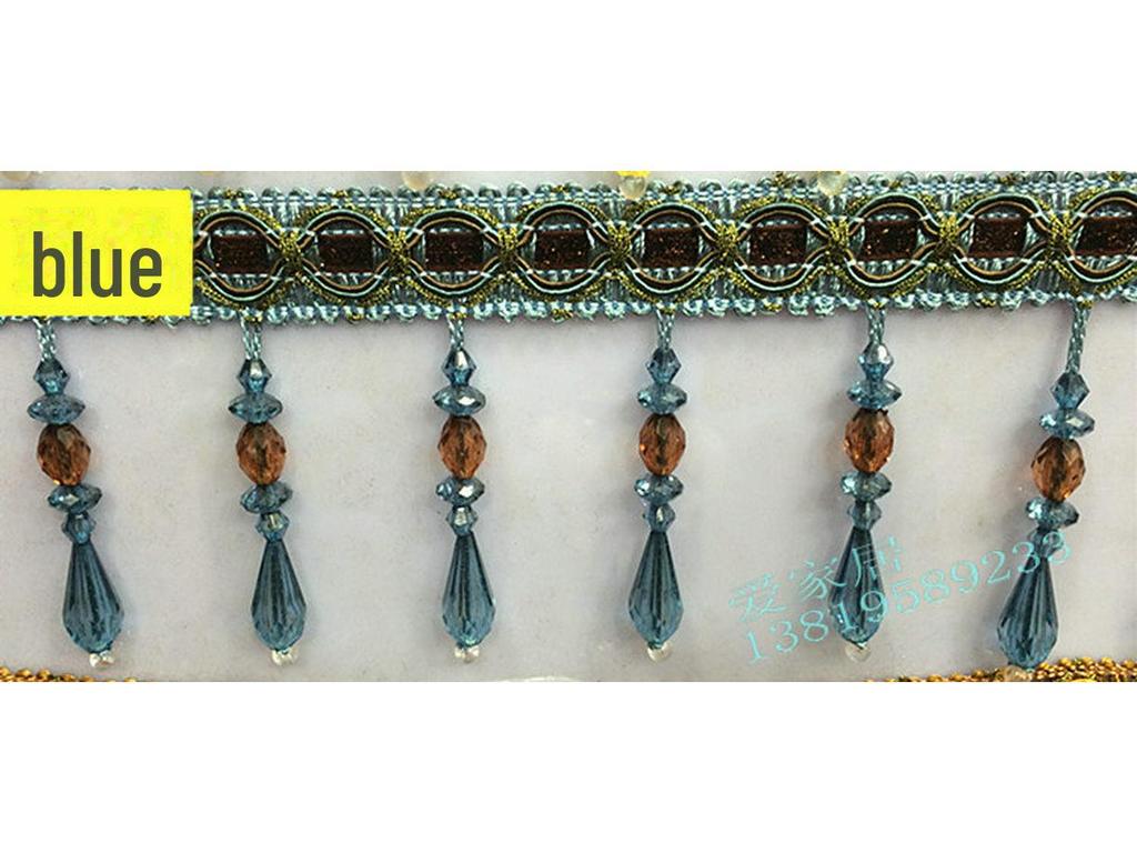 Бахрома в европейском стиле с хрустальными бусинами для украшения штор