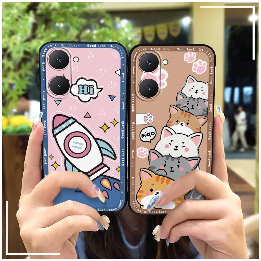 Full Wrap Phone Protector Phone Case For VIVO T3 Lite 5G/IQOO Z9 Lite 5G Anti-dust Anti-knock Soft Case Graffiti Cute