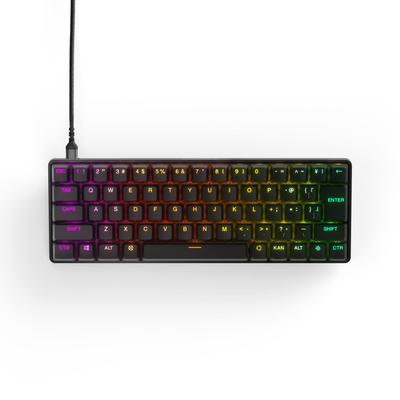 Игровая клавиатура SteelSeries Rapid Trigger Mini Size Apex Pro Mini JP Проводная японская раскладка OmniPoint Switch Action Key 64825 Черная 2-в-1