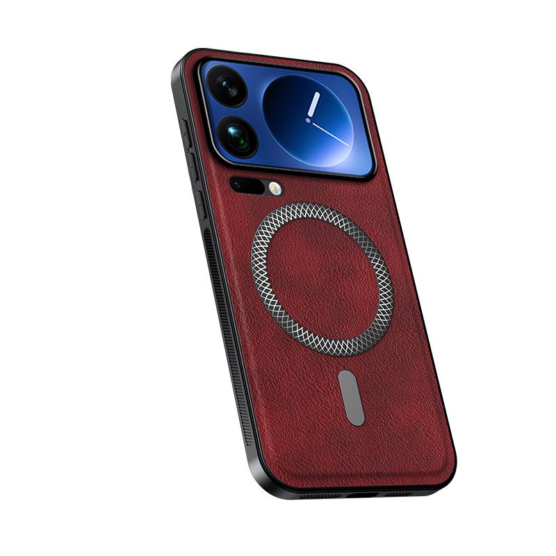 Для Xiaomi Mi 17 Pro Max Чехол Роскошный Магнитный Защитный Чехол-накладка из ПУ кожи MagSafe для Xiaomi Mi 17Pro Чехол для телефона