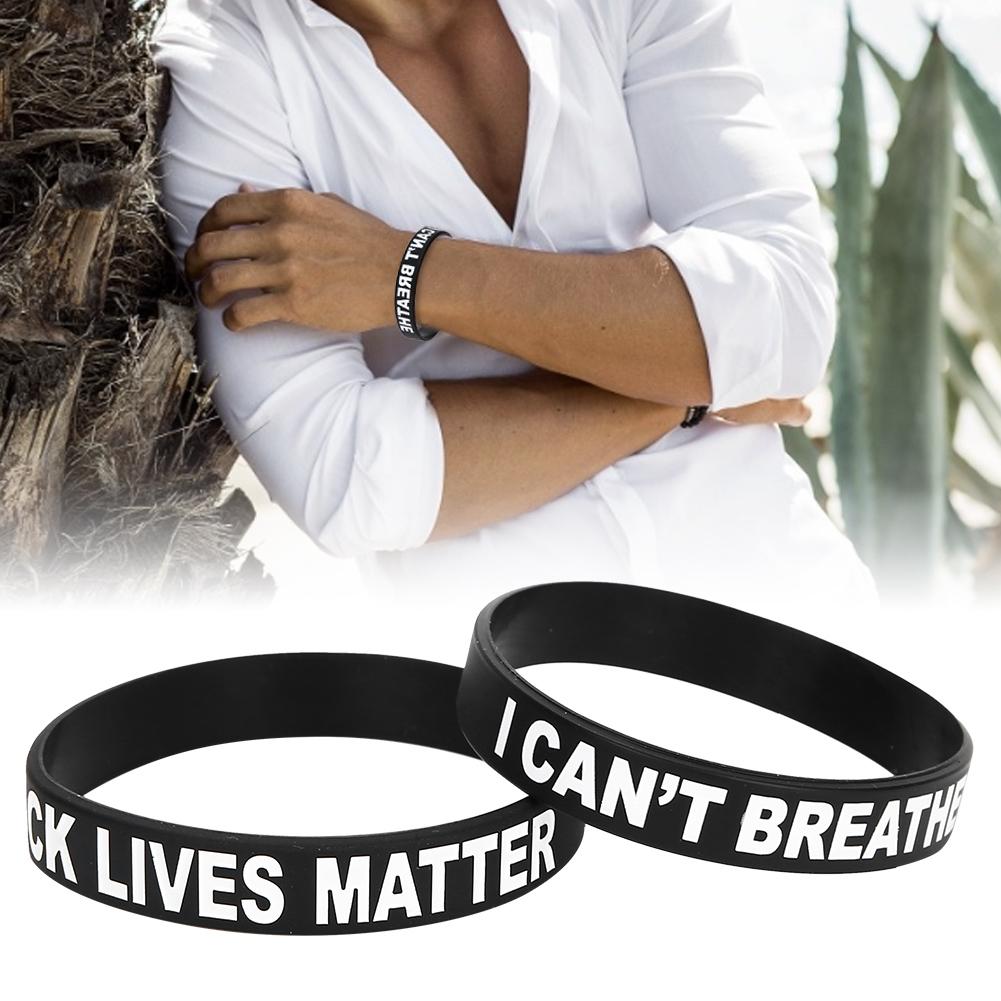 2 шт. Силиконовый браслет Унисекс Браслет с особым буквенным декором для женщин и мужчин