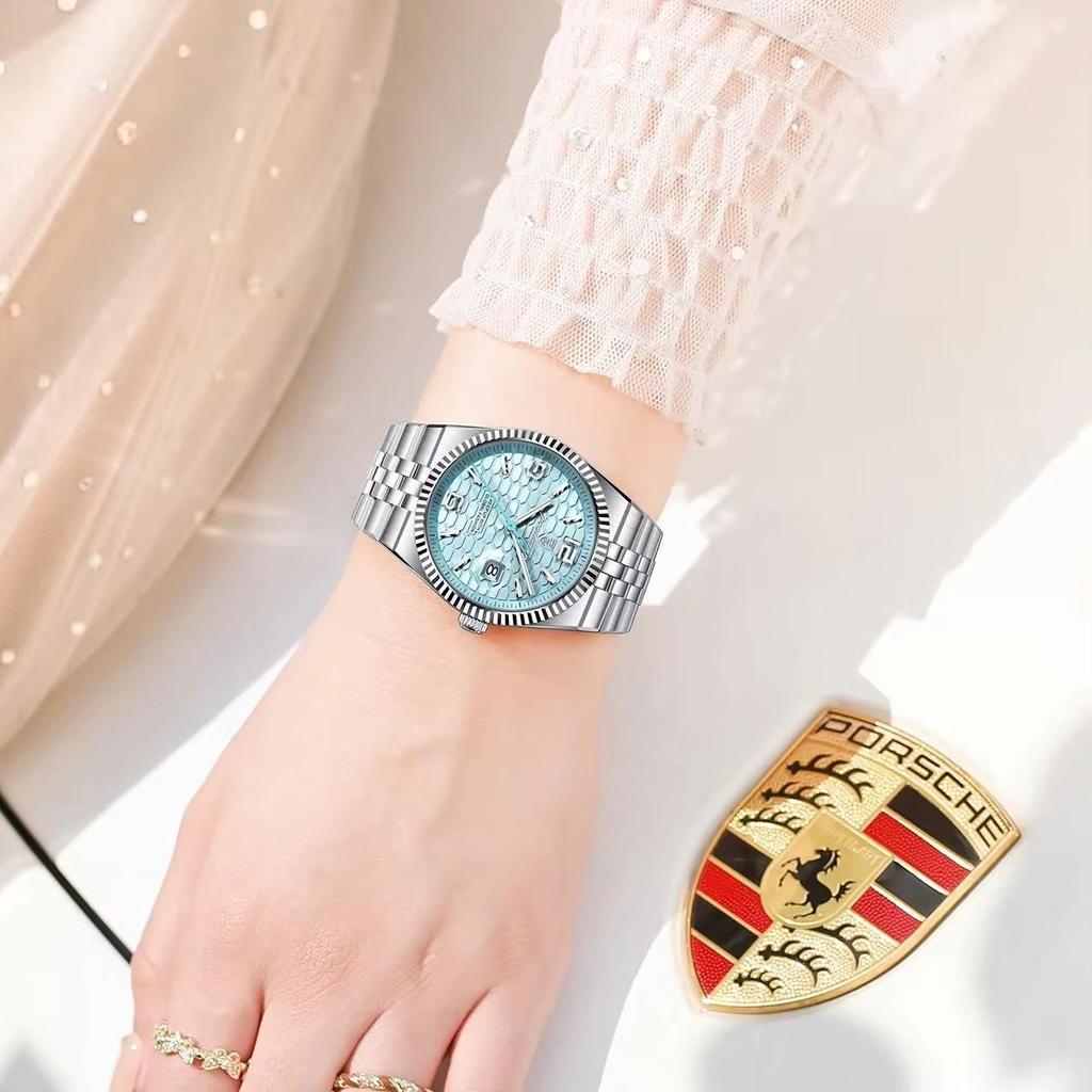 Casual Women's Watches Luxury Stainless Steel Date Watch For Woman Luminous Waterproof Quartz Fashion Wristwatch