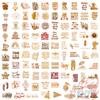 130Pcs/Set Coffee Color Healing Phrase Mini Diary Manual Stickers DIY Scrapbooks Album Decor Decals Stickers
