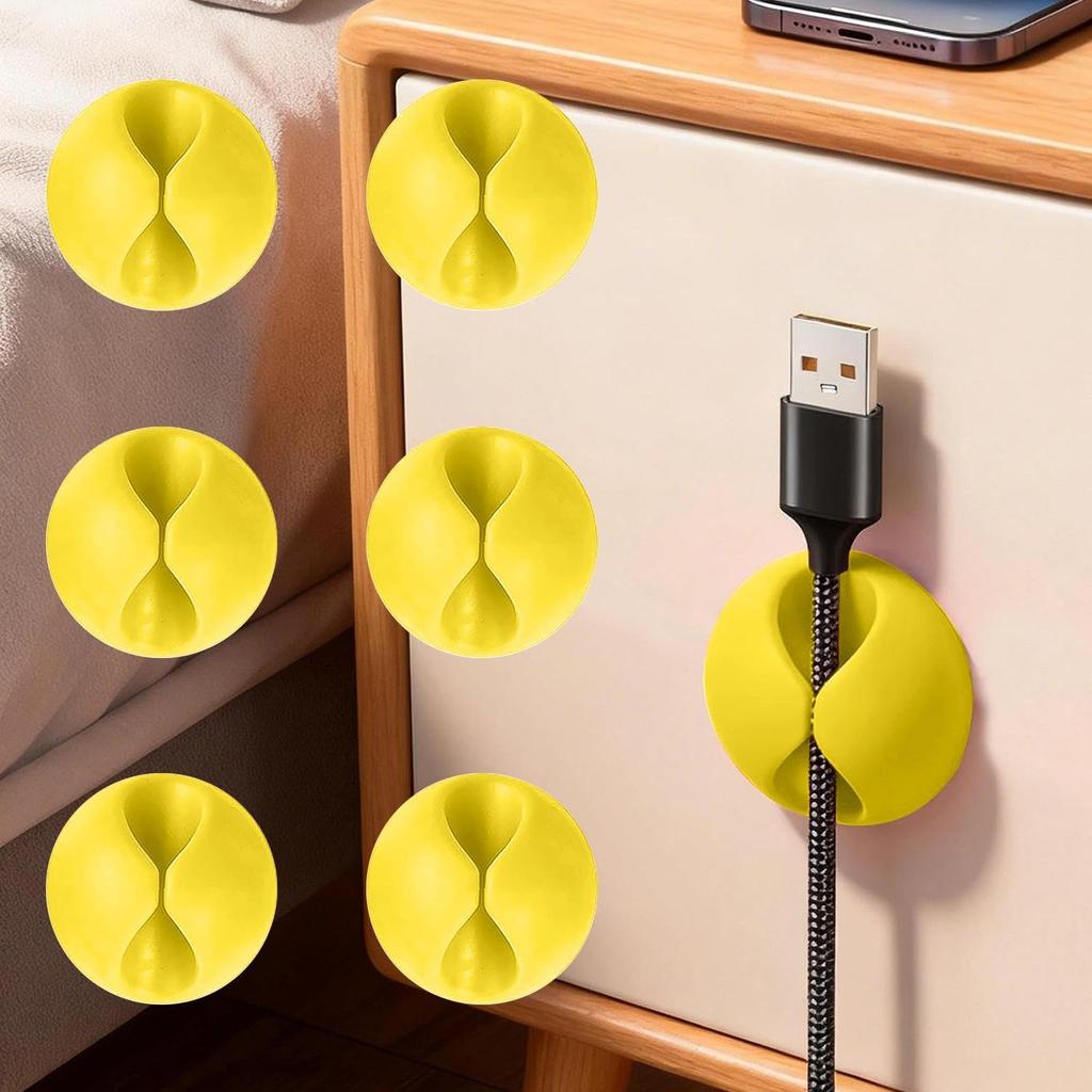 10PCS Desk Cable Organizer Clips for Wire Management Adhesive Cord Holders USB Charging Cables Office Desktop Organization