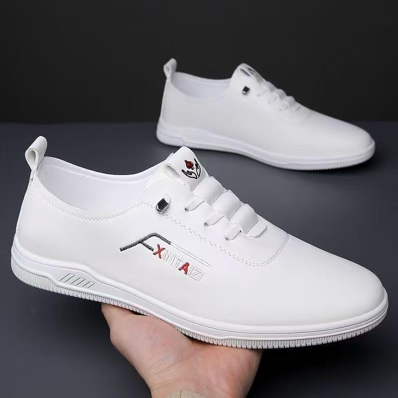 Мужские кожаные туфли 2025 года, весенние мужские туфли в британском стиле, универсальные повседневные туфли, дышащие, с одной педалью, мягкая подошва, мягкая поверхность, обувь для вождения