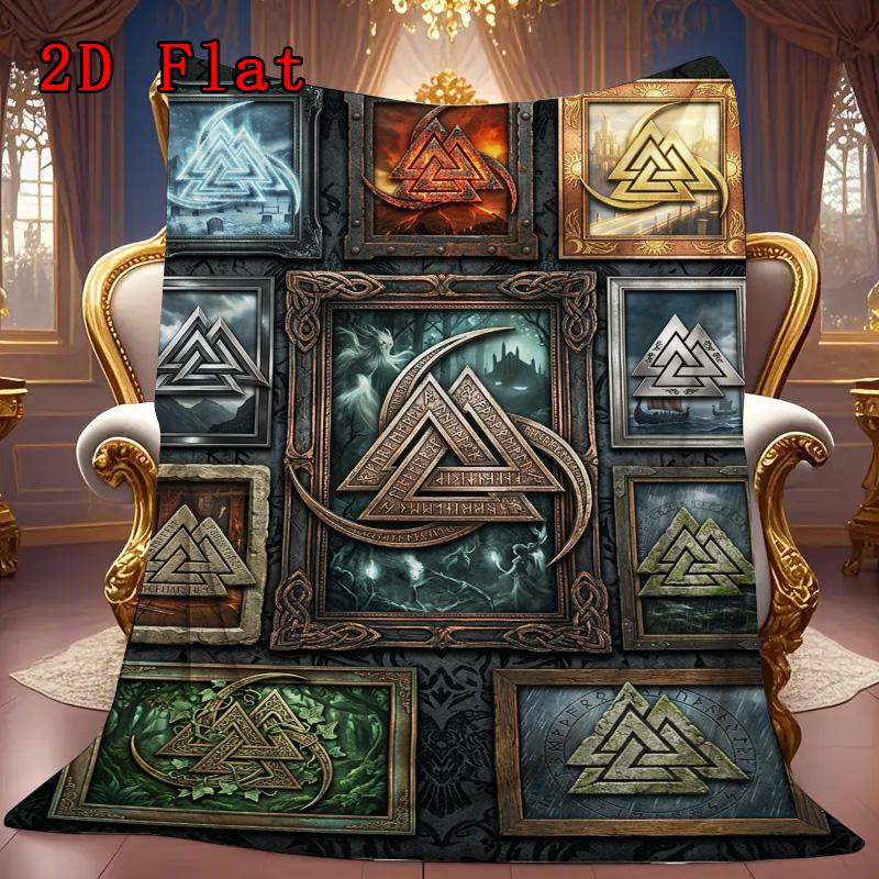 Symbol Variations 2D Flat Pattern Flannel Blanket, High quality All Seasons, Home Decor, Warmth and Comfort, Perfect for Christmas Gifts.