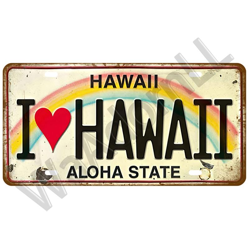 Городской штат Винтаж жестяная вывеска жесть пластина ретро металлический знак плакат для бара паба клуба мужская пещера гараж настенное украшение арт декор