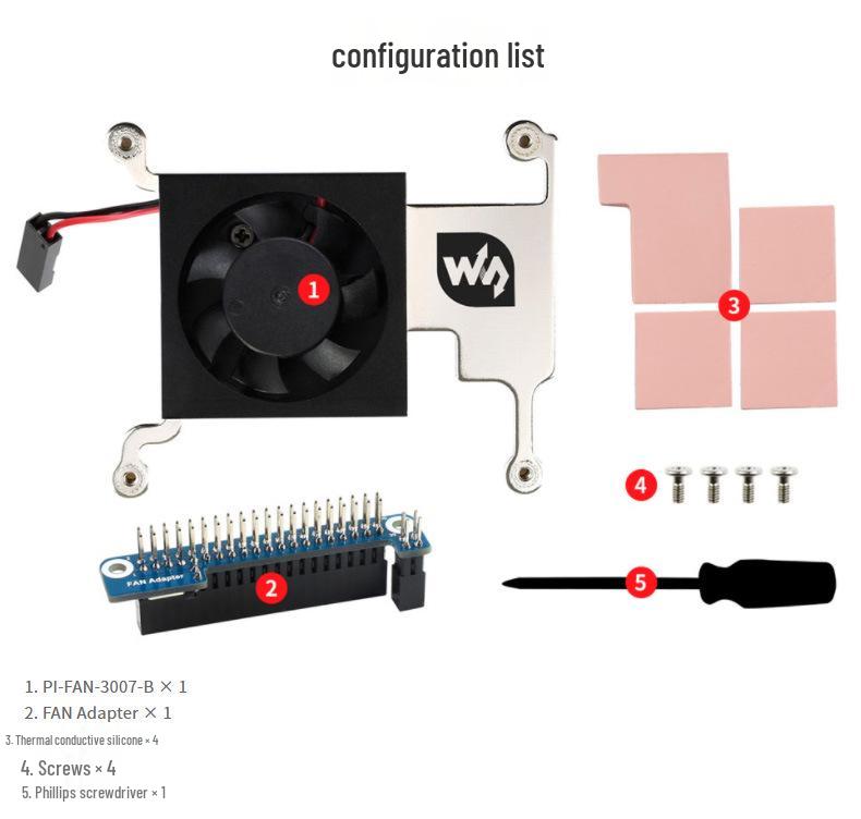 Raspberry Pi Cooling Fan with GPIO Adapter for Pi 4/3B+/3B