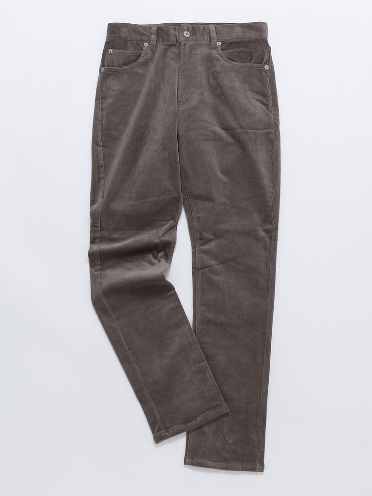 Корабельные цвета Машинная стирка Вельветовые Эластичные Теплые Брюки, Коричневый, Большой, 213170022