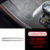 Для BMW X5 X6 F15 F16 14-18 2 шт., настоящая карбоновая шестерня, боковая отделка, полоса салона автомобиля, салон автомобиля