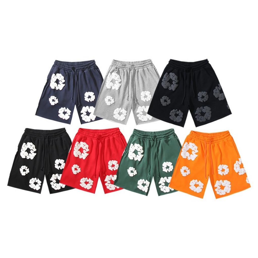 Повседневные шорты Харадзюку Y2k с американским 3D-принтом цветов, отпускные шорты для улицы