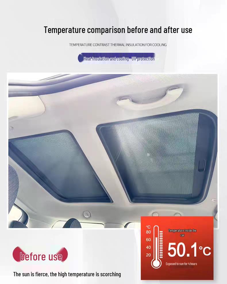 BMW Mini Cooper Union Jack Sunroof Sunshade - Heat Insulation & Interior Roof Protection