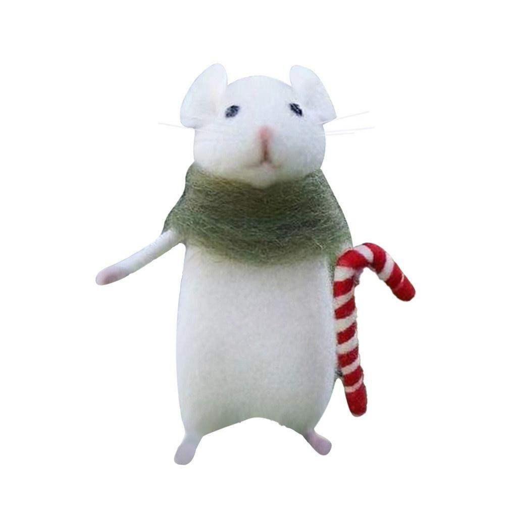 С тыквой Хэллоуин мышь ручной работы рождественский орнамент мышь прекрасный узор шерстяной войлочный мышь