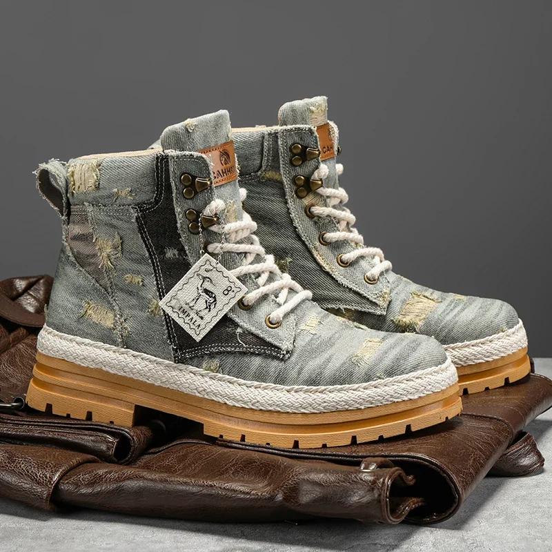 Новые мужские повседневные туфли зимние дизайнерские роскошные ковбойские военные ботинки челси на платформе кожаные тактические рабочие защитные кроссовки до щиколотки