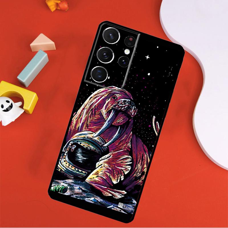 Милый Чехол для Телефона с Моржом Для Samsung Galaxy S25 Ultra S24 Ultra S9 S10 S20 S21 S22 S23 Plus S24 FE Обложка