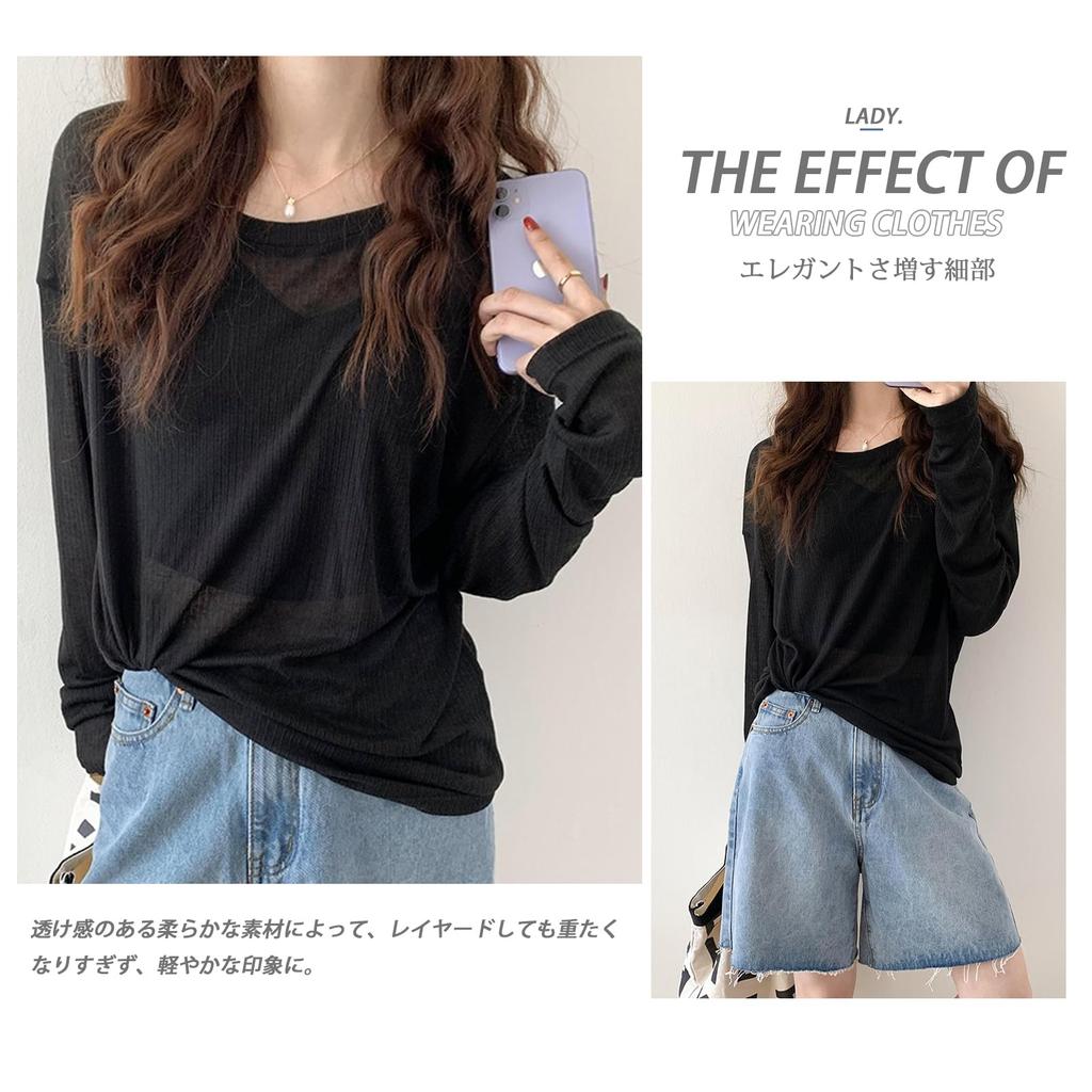 MERONOCALLALY Летний вязаный сетчатый свободный длинный однотонный летний топ женский прозрачный топ, пуловер, облегающий, прозрачный, тонкий, вязаный, рукава, для многослойности, цвет,