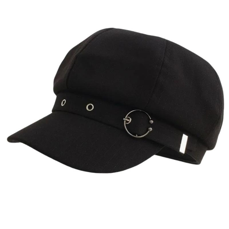 Весенняя беретка Женская для поездок на работу Восьмиугольная шляпа Для кемпинга Для фотосъемки Берет с металлической застежкой для девушки