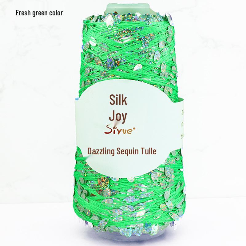 Siyue Silk Color Point Yarn: Dazzling Sequin Wool with Water Drop Sequins for DIY Hand Knitting