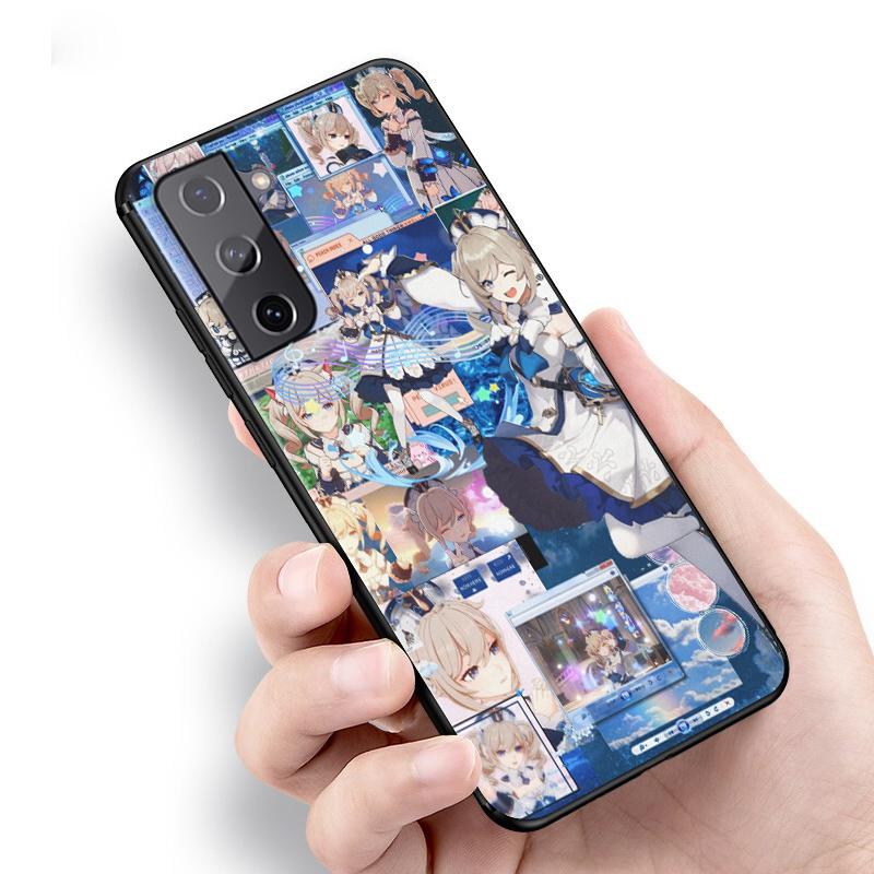Genshin Impact для Samsung Galaxy S22 S21 S20 FE Ultra Pro Lite S10 5G S10E S9 S8 S7 S6 Edge Plus черный чехол для телефона