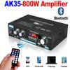 AK35 800 Вт Домашний Усилитель Мощности 2-канальный Bluetooth 5.0 Объемный Звук FM USB Пульт Дистанционного Управления Мини Цифровой Стерео Усилитель HIFI