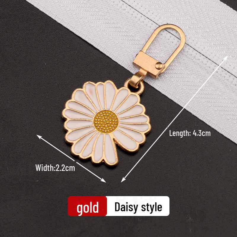 Metal Zipper Pull Tab with Removable Head for Clothing Repair and Accessories