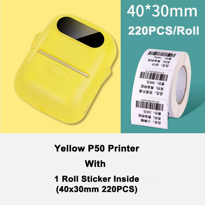 Машина для изготовления этикеток с лентой, принтер этикеток со штрих-кодом, мини-портативный Bluetooth-термоэтикетировщик для малого бизнеса, домашнего офиса