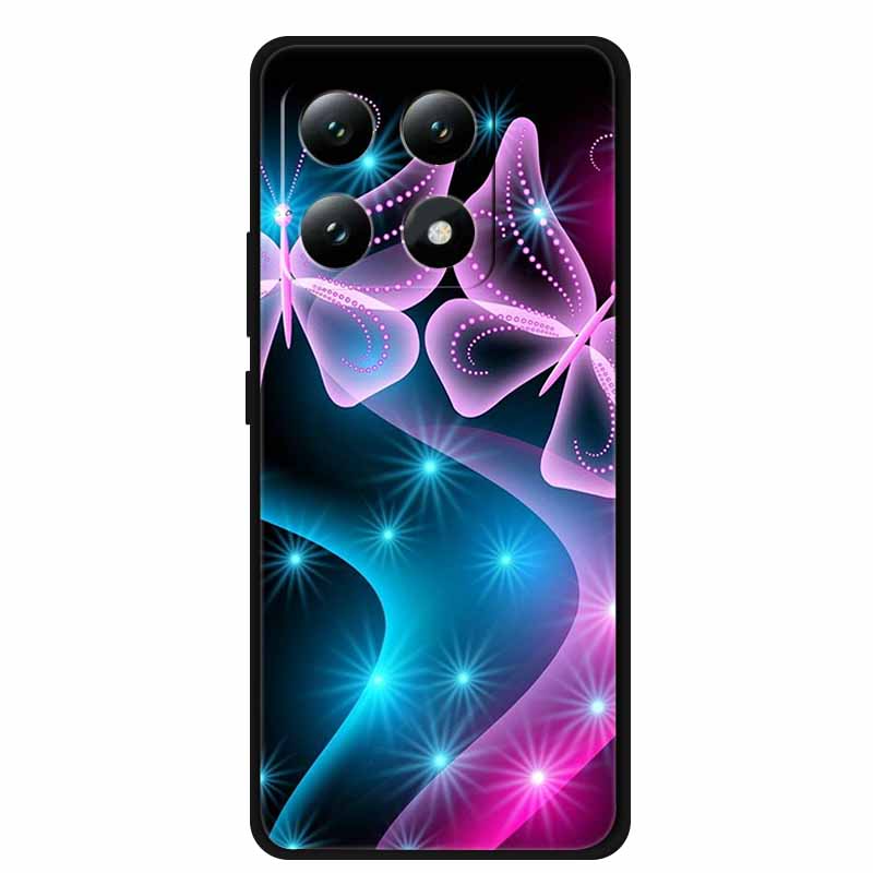 Для Xiaomi 15T 5G Чехол Цветы Мягкий Силикон ТПУ Задняя Крышка Для Xiaomi 15T Pro 5G Capa Boho Цветная Защита от Царапин