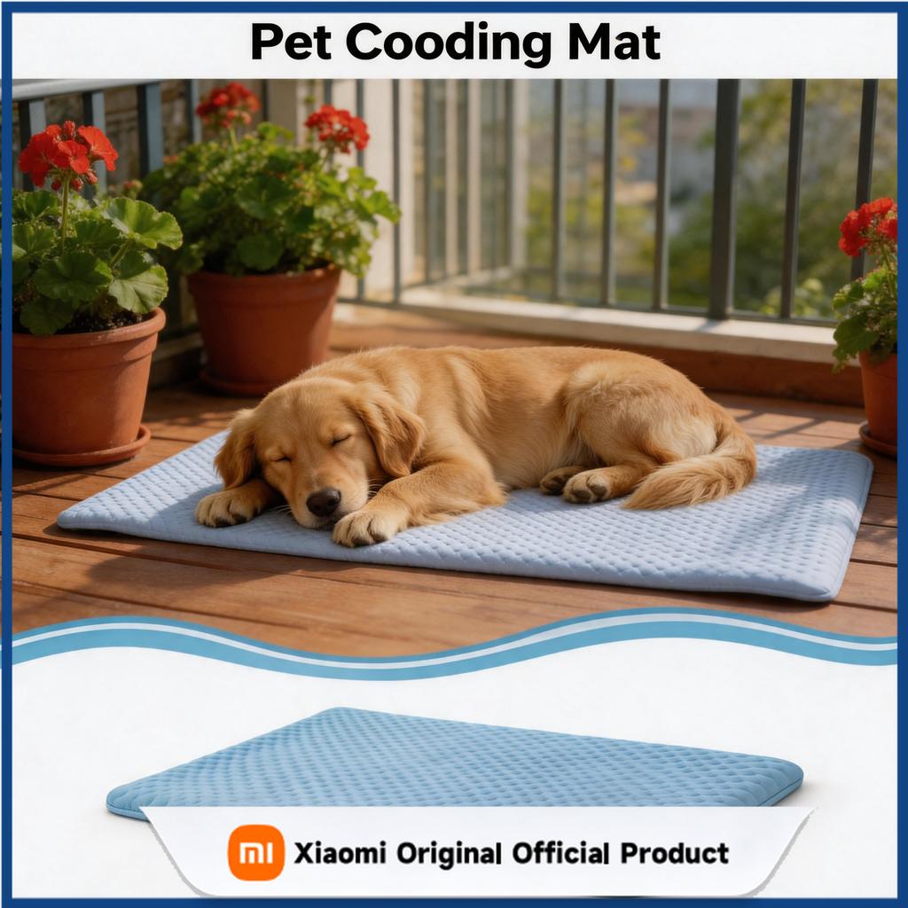 Xiaomi Dog Bed Pad Cooling Pet Mat Pet Cooling Sheet Ice Silk Summer Breathable Non-Slip Washable for Medium Large Dogs Cats Thick