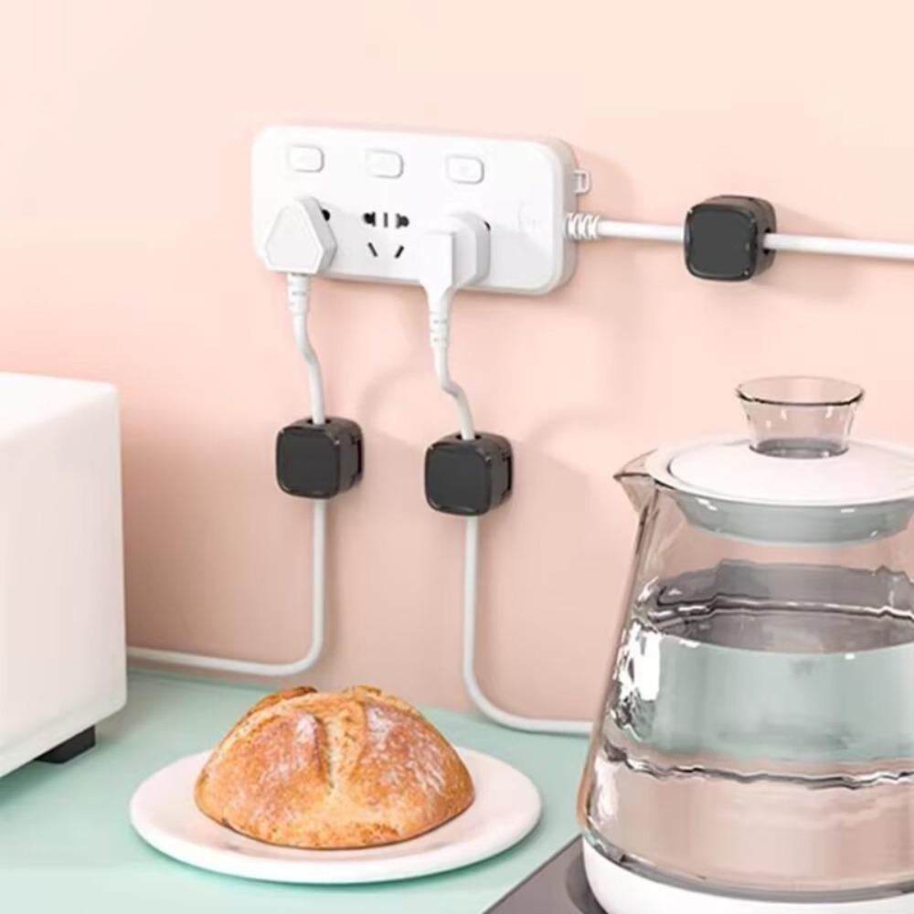 6pcs/bag Magnetic Cable Clip Cable Holder Adhesive Wire Keeper Cord Cable Organizer for Home CUnder Desk Management