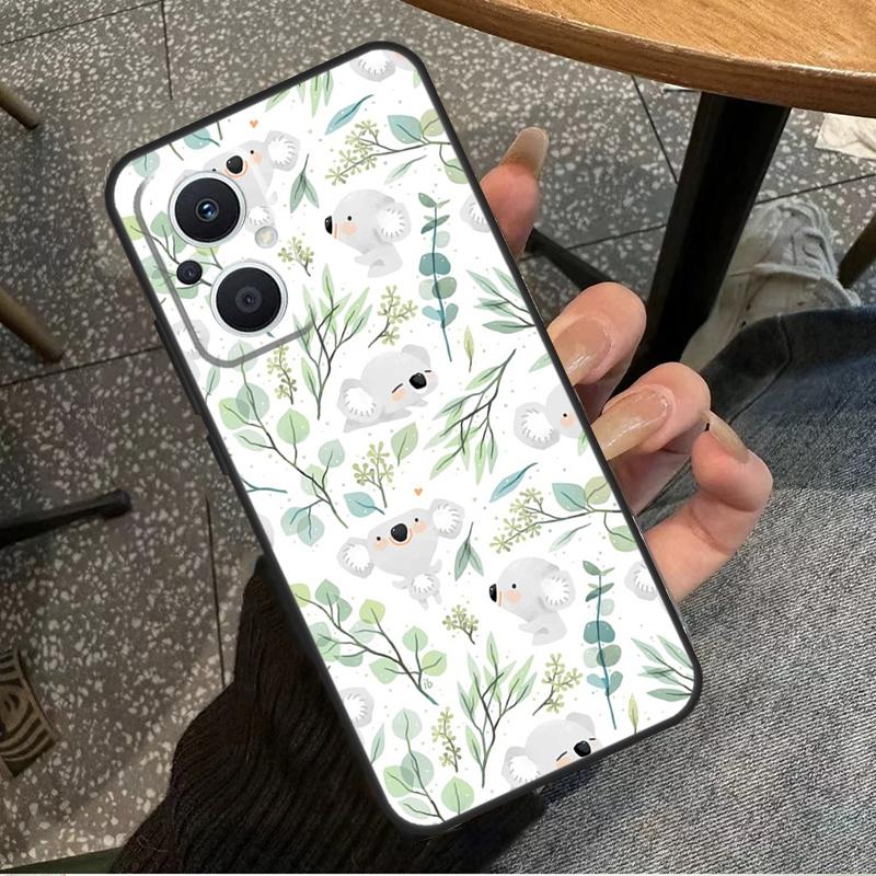Чехол с коалой и эвкалиптом для OPPO Reno 10 Pro 4 5 6 7 8 Lite 8T 4Z 5Z OPPO Find X5 Lite X2 X3 Neo X6 Pro