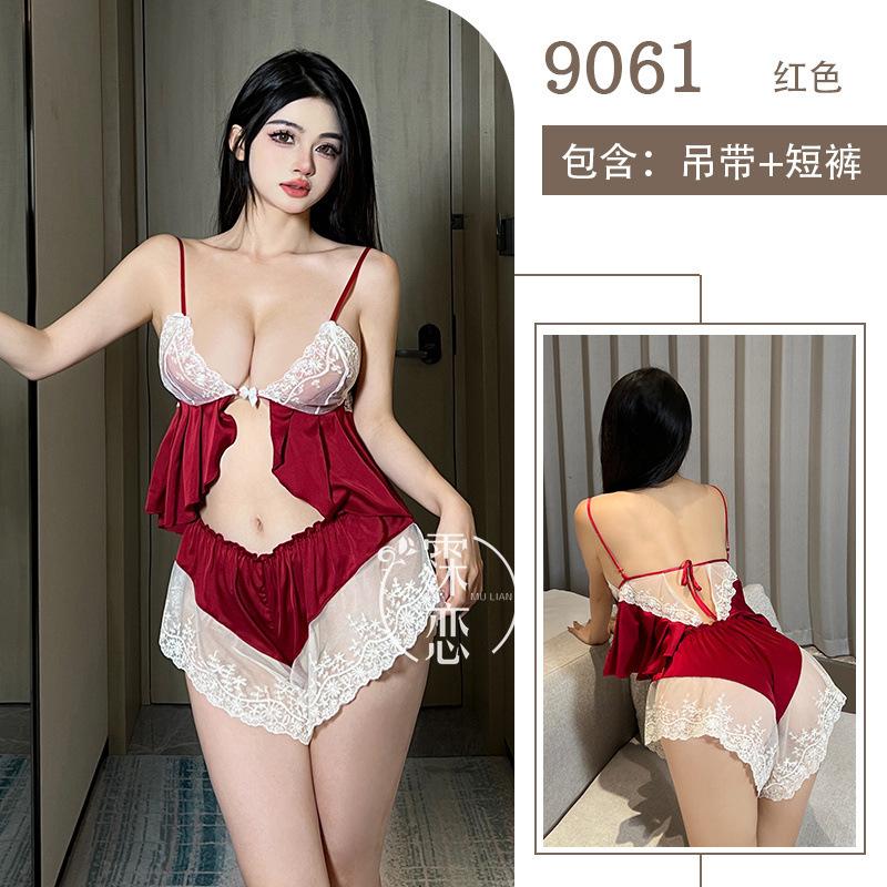 Sexy underwear perspective sexy mesh, hot teasing, free of suspenders