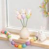 Пасхальные пики с пастельными яйцами DIY Цветочная композиция Декор Милое украшение для весенней вечеринки Многоразовые аксессуары для рукоделия для домашнего центрального элемента