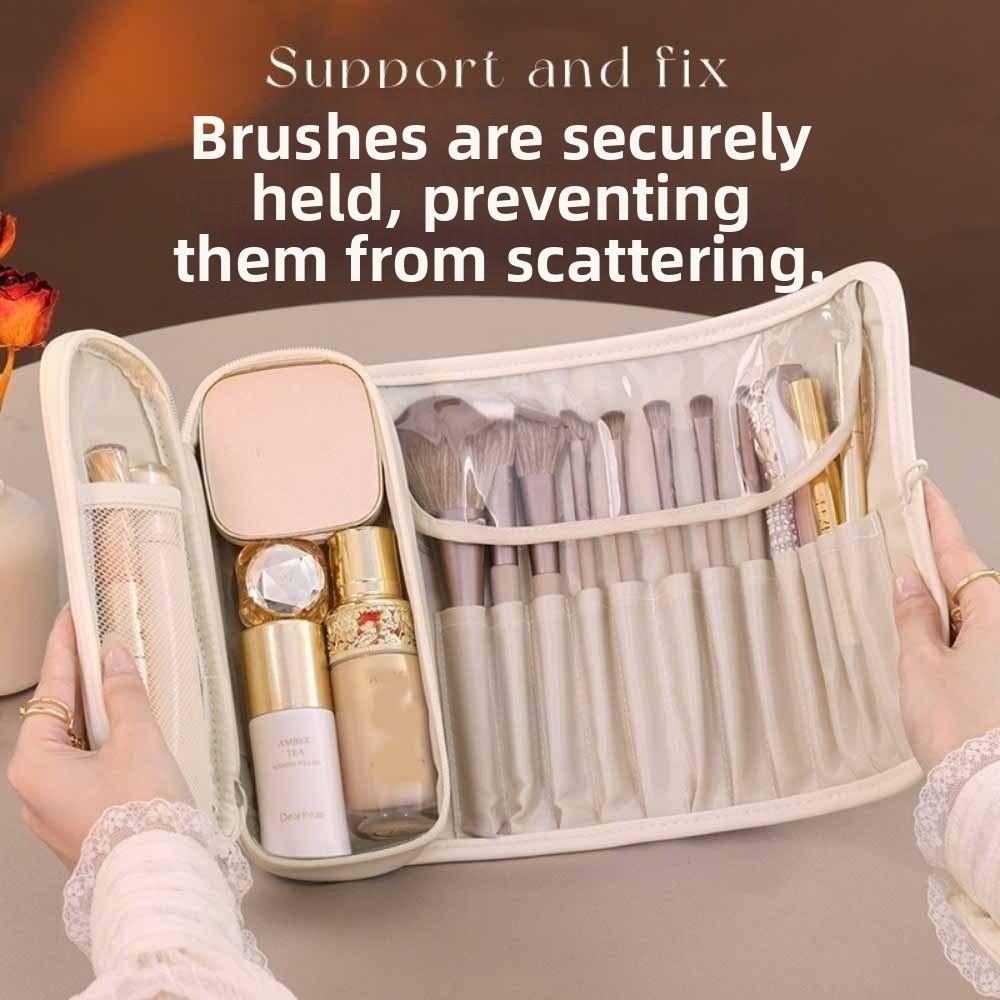 Dust-proof Makeup Brush Bag Large Capacity Roll Cosmetic Bag Cosmetic Storage Bag  Holiday Gift