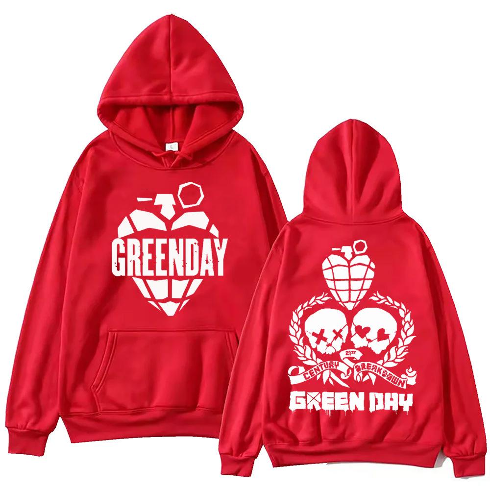 Худи Green Day World Tour Мужское Женское Свитшот с Принтом Унисекс Уличный Стиль Осень Зима Модные Топы Одежда