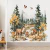 Fun-b53 Мультфильм Олень Лес Детская Комната Детский Сад Домашний Фон Ландшафтный Дизайн Наклейка На Стену