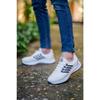 Men's White Mesh 4 Stripes Daily Comfortable Sports Shoes Wsb0934
