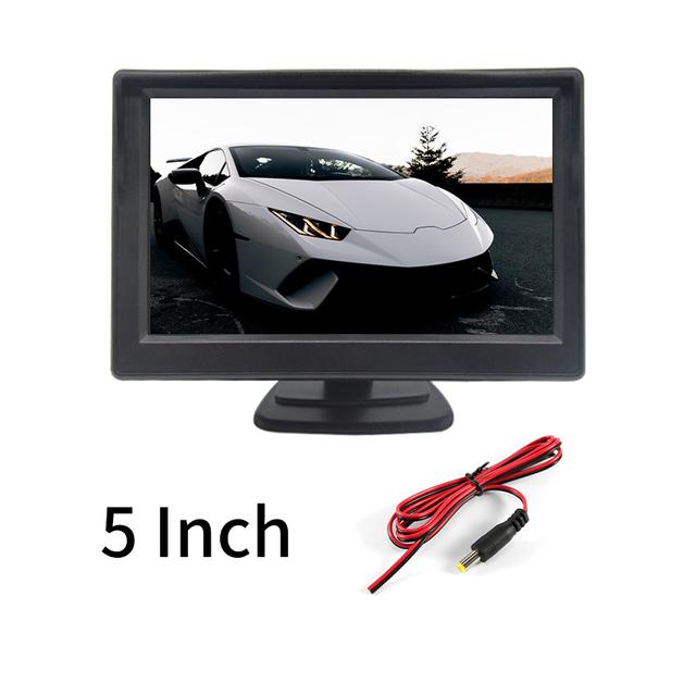 Hippcron 5-дюймовый автомобильный монитор TFT LCD 5 дюймов HD Digital 16:9 800*480 Экран 2-сторонний видео вход для камеры заднего вида DVD VCD