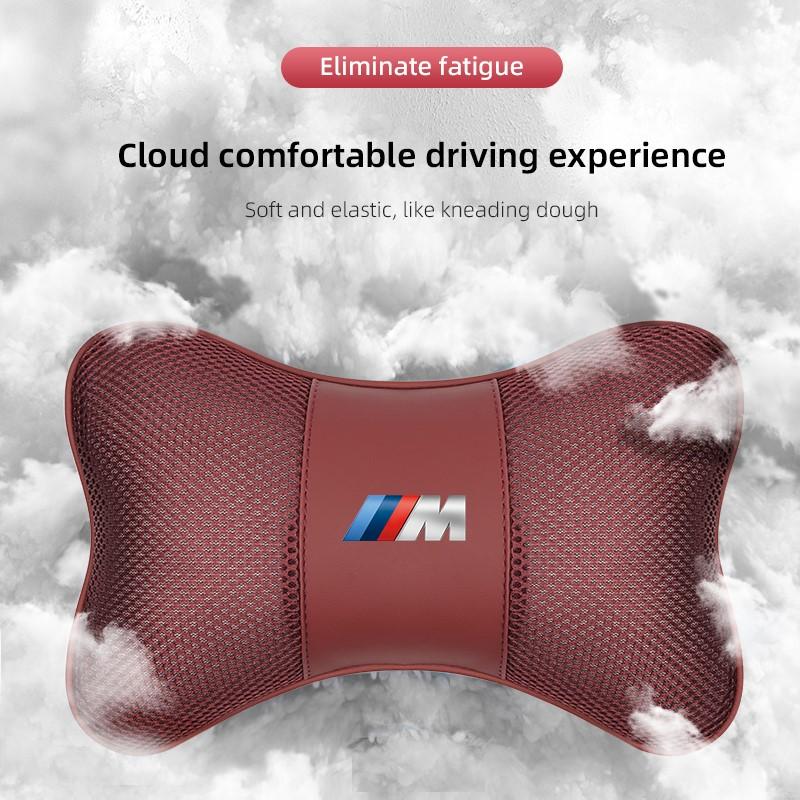 Ice Silk Car Pillows Headrest Neck Rest Support Seat Accessories For BMW M E28 E32 E34 E53 F10 F20 F30 X1 X3 X5 X6 E90 E91 WC9
