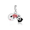 New 925 Silver Halloween Spider Web Coffee Charm Pendant DIY Bracelet Jewelry Gift for Women Fashion Accessories